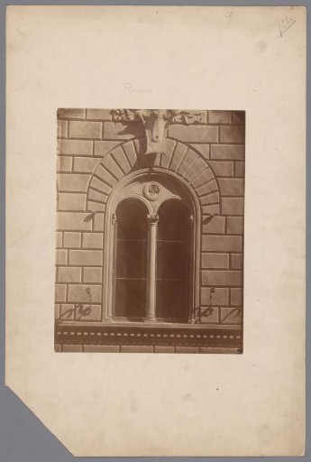 Window of a building, possibly in Florence, Italy