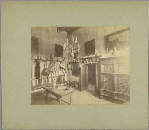 Interior of the National Exhibition of Old and New Art and Craft held in 1888 at the Koekamp in The Hague