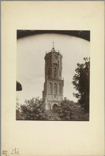 View of the tower of the Great Church in Elst