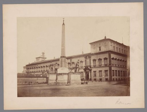 View of the Quirinale Obelisk on the Piazza del Quirinale in Rome