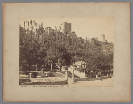 View of the Alhambra in Granada from the Chapiz slope