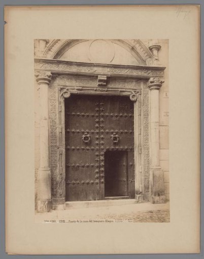 Entrance gate of the house of the banker Alegre in Toledo