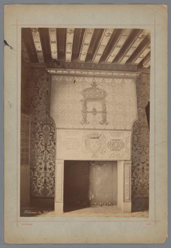 Interior with a fireplace in the Castle of Blois