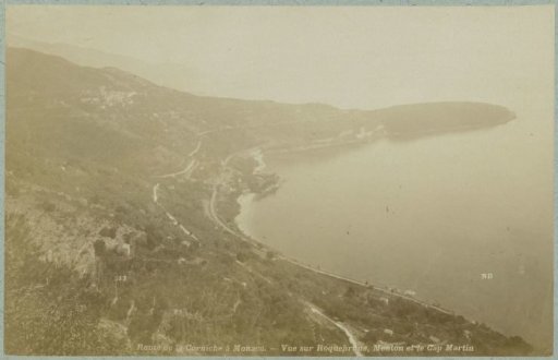 View of Roquebrune, Menton and Cap Martin