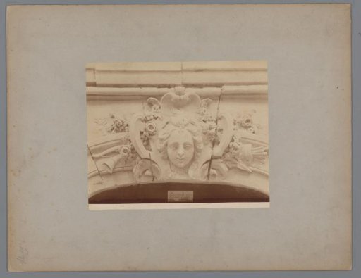 Bas-relief with a woman's face, from a house in Caen