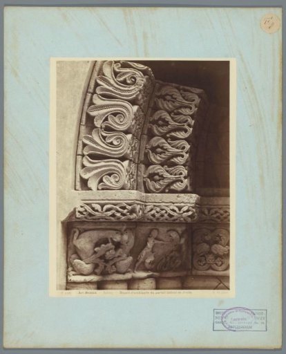 Part of the portal of the Cathedral of Aulnay