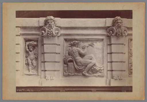 Relief of a river god and a putto, from the Bassin des Nymphes de Diane at Versailles