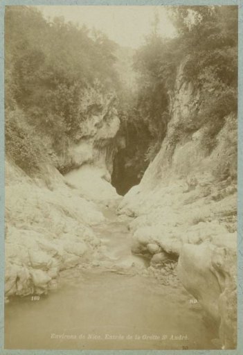 Entrance of the grotto of Saint-André near Nice