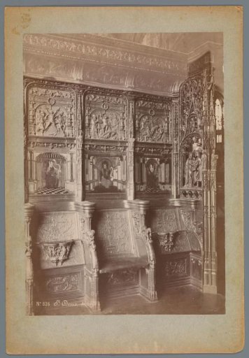Choir stall in the Abbey of Saint-Denis in Paris