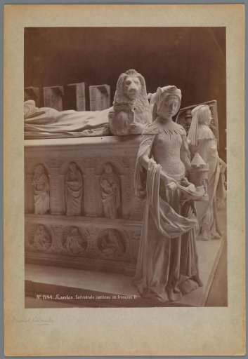 Part of a plaster cast of the tomb of Duke François II