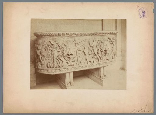 Sarcophagus with Dancing Bacchantes and Lion Heads