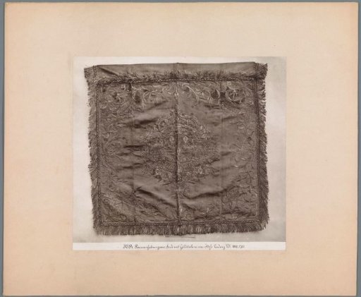 Banner for a trombone of the court of Ludwig XIV decorated with Fleur-de-lys