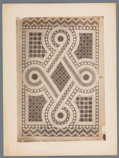 Mosaic with Geometric Patterns, Probably a Floor