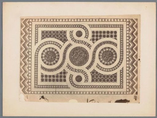 Mosaic with Geometric Patterns, Probably a Floor