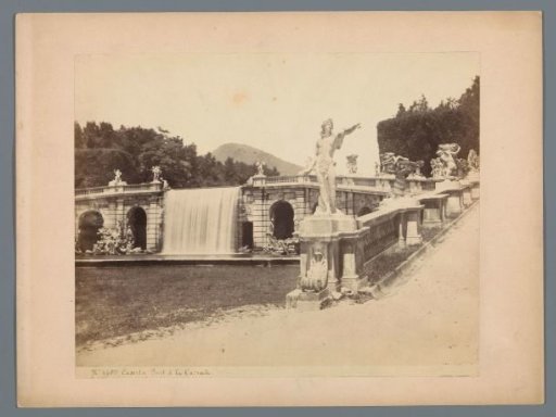 Bridge and Waterfall in the Garden of the Palace of Caserta