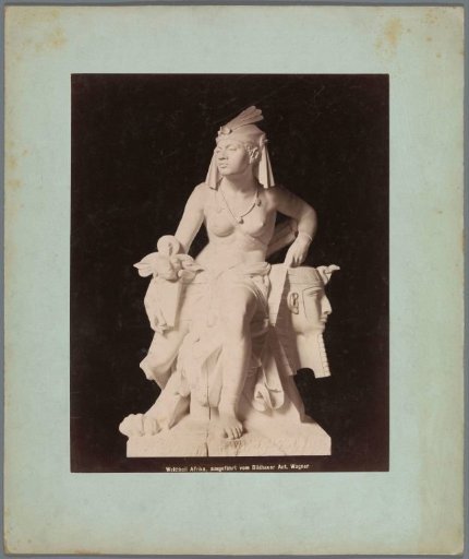 Sculpture of an allegory of the continent of Africa by Antonín Pavel Wagner