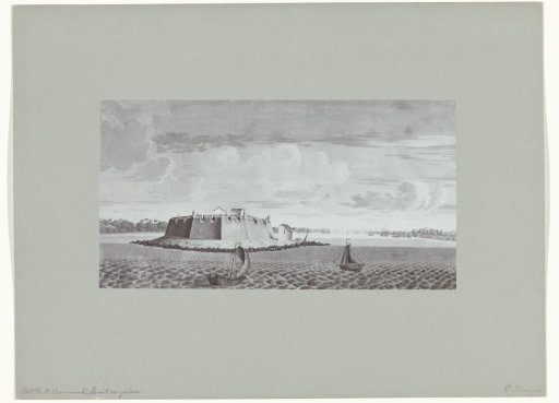 Fort Hammenhiel seen from the sea by C. Steiger