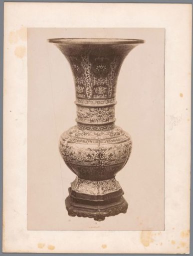 Vase decorated with floral motifs and geometric patterns