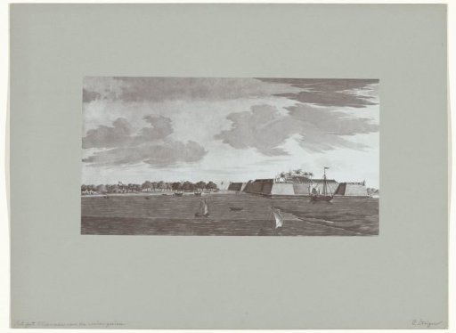 Fort Manaar seen from the river by C. Steiger