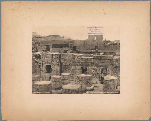 Remains of columns in the temple of Ramses III at Medinet Habu