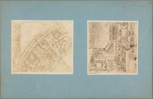 Two photographic reproductions of studies for ceiling frescoes