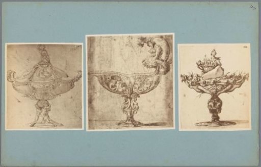 Three photographic reproductions of drawings of scales