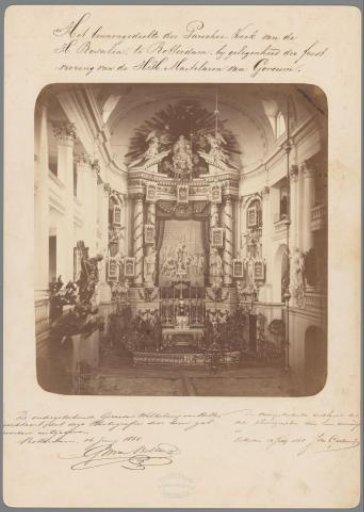 Interior of the parish church of St. Anthony and St. Rosalia in Rotterdam during the celebration of the Martyrs of Gorkum