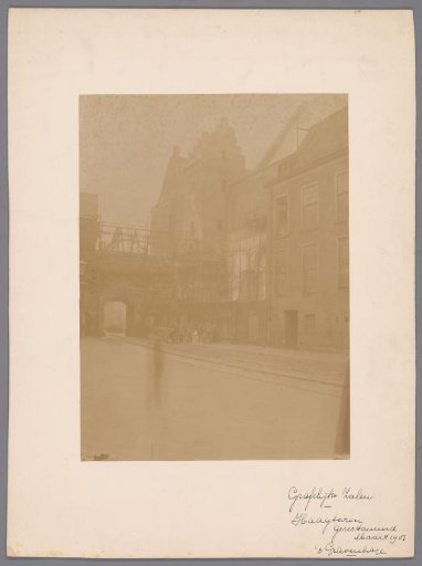 View of the Count's Halls at the Binnenhof during restoration