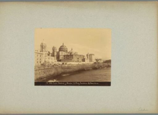 View of the Cathedral and the Pier of Cádiz