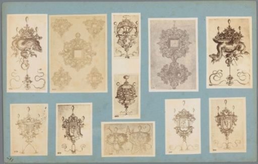 Ten photographic reproductions of ornament prints