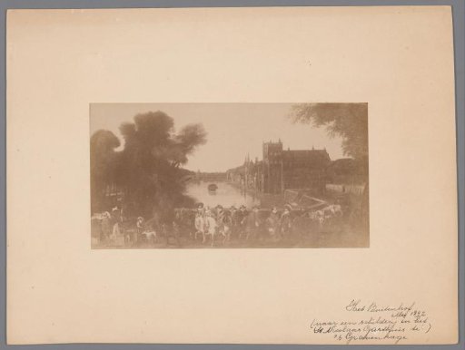 Photographic reproduction of a painting of the Buitenhof