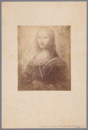 Photoreproduction of a drawing representing the Mona Lisa after Leonardo da Vinci