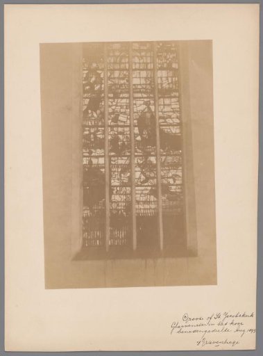 Painted window in the Great or Saint-Jacob's Church in The Hague
