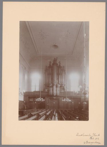 Interior with organ of the Lutheran Church in The Hague