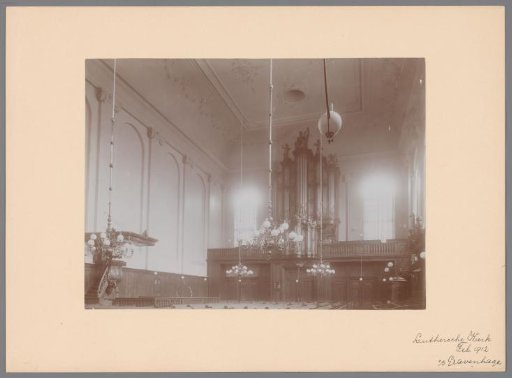 Interior with organ of the Lutheran Church in The Hague