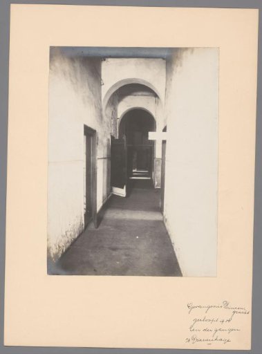Corridor in the prison on the Prinsegracht in The Hague