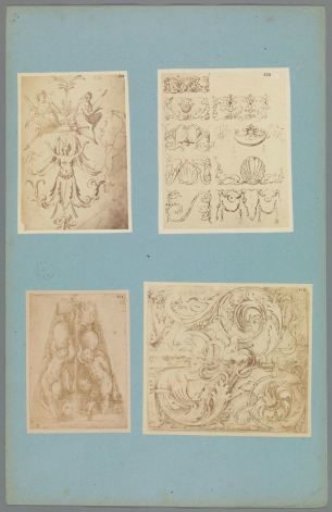Four photographic reproductions of ornamental drawings