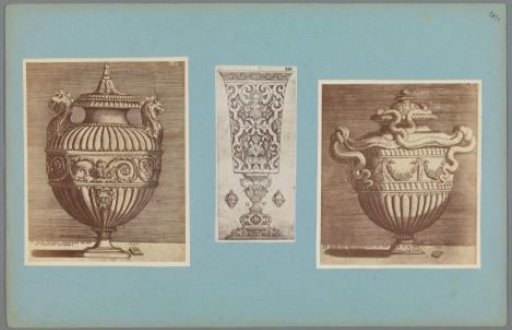 Three Photographic Reproductions of Prints of Vases