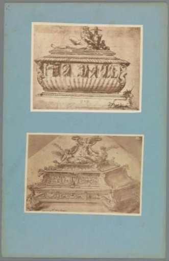 Two Photographic Reproductions of Ornament Drawings