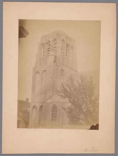 View of a church tower in De Lier