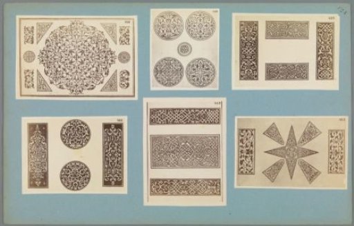 Six photographic reproductions of ornament prints