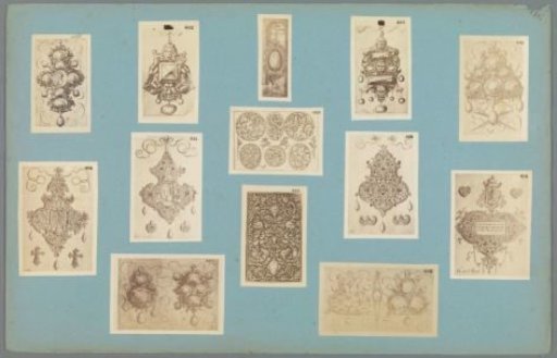 Thirteen photographic reproductions of ornament prints