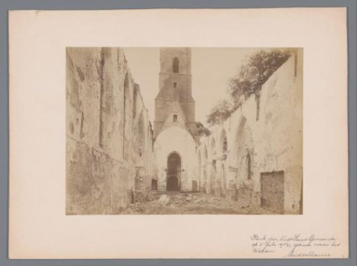 Interior of the Reformed Church in Middelharnis after the fire