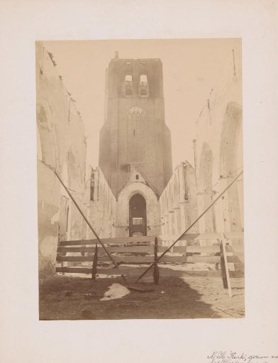 Interior of the Reformed Church in Monster after the fire