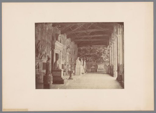 Interior of the eastern gallery in the Camposanto in Pisa, Italy