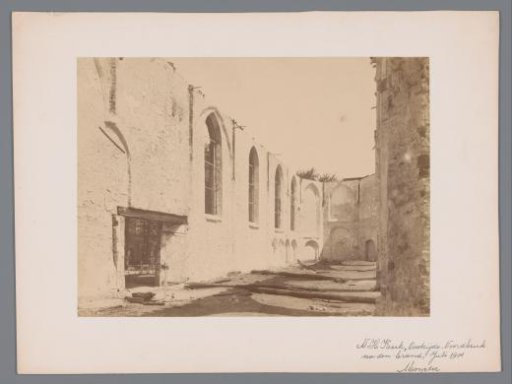 Interior of the Reformed Church in Monster after the fire