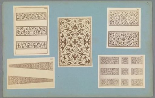 Five photographic reproductions of ornamental prints