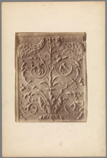 Relief with acanthus leaves and two wings