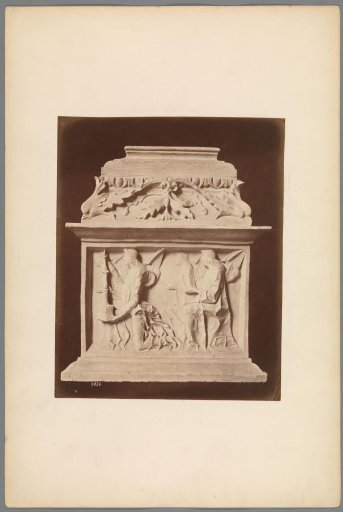 Basement decorated with a relief of four angels