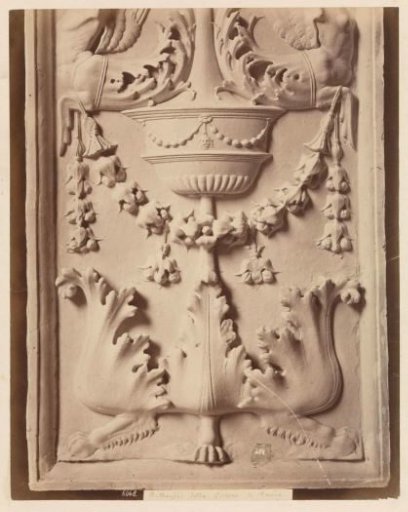 Relief with a floral garland, from the Charterhouse of Pavia